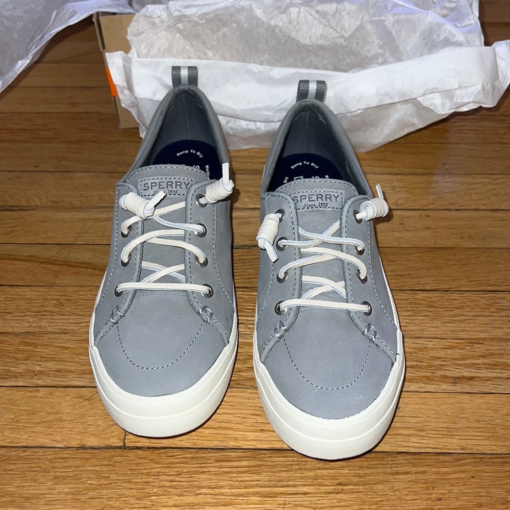 Brand new, never worn Sperry suede boat shoes. Size 7 in women